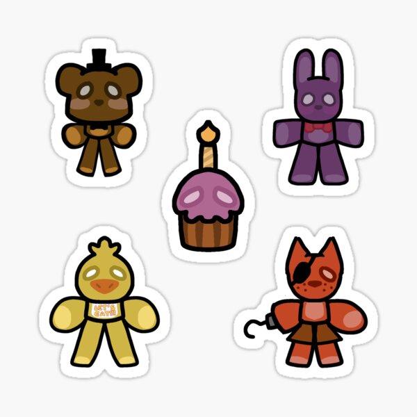  Five Nights At Freddy's Stickers - 4 Sheets of