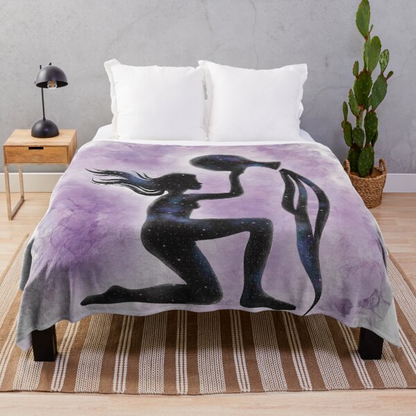 Item preview, Aquarius Silhouette: Amethyst Galaxy Celestial Art designed and sold by Christine Clayton.