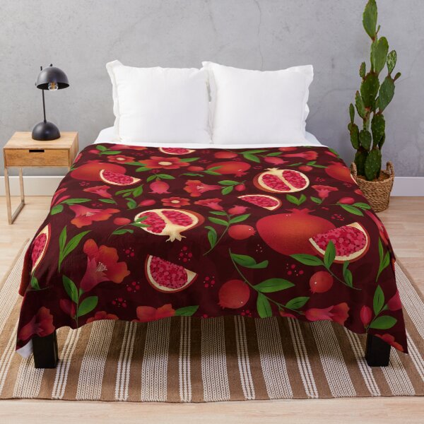 Item preview, Pomegranate pattern red background designed and sold by EliSuarez.