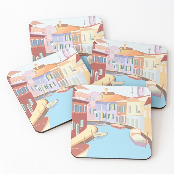 Item preview, Colorful city wall art designed and sold by Agapeart111.