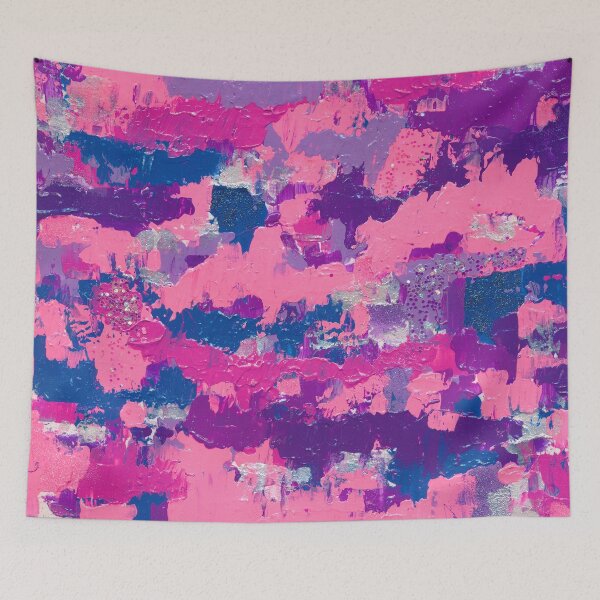 Item preview, Girly Dreamhouse Inspired Abstract Painting with Glitter designed and sold by Daydreamer Alley.