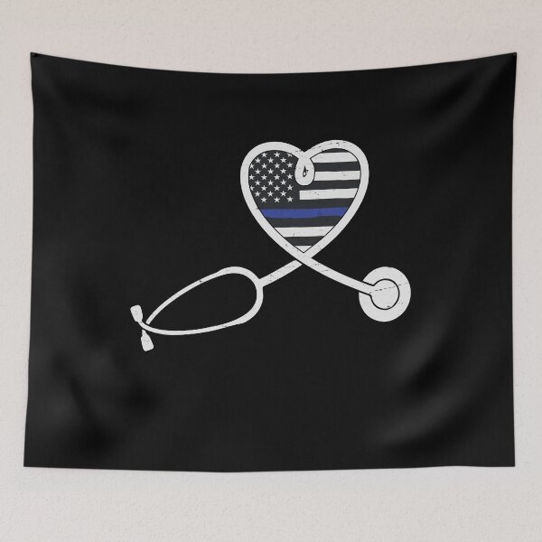 Item preview, Nurse Police Officer Heart Healthcare Nursing Clinic Cop Support Awareness designed and sold by hnwc.