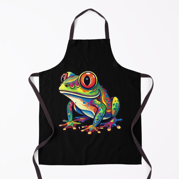 Item preview, Cheerfully Focused Rainbow Color Frog Pretty Trippy Psychedelic Positive Thinker designed and sold by Vicki Noble Art.