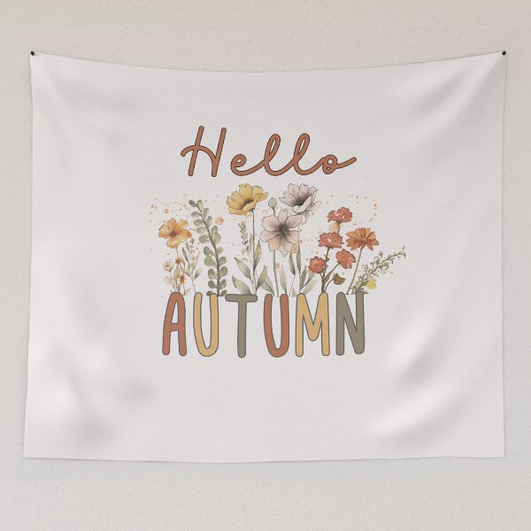 Item preview, Hello Autumn Flowers designed and sold by HappyLifeCreate.