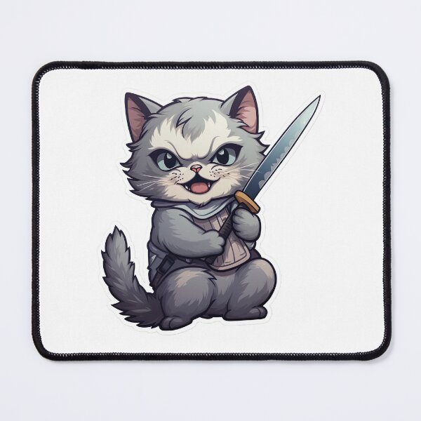 Item preview, Lindo gato con cuchillo designed and sold by InkCreato.