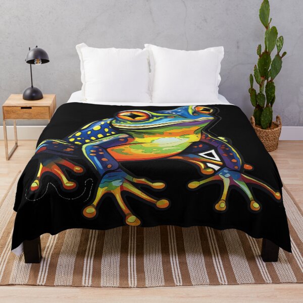 Item preview, Diamond Eyed Rainbow Color Frog Pretty Trippy Psychedelic Hopeful Dreamer designed and sold by Vicki Noble Art.