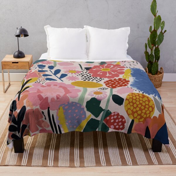 Item preview, Whimsy Decorative Wildflower Colourful Print designed and sold by meggydesigns.