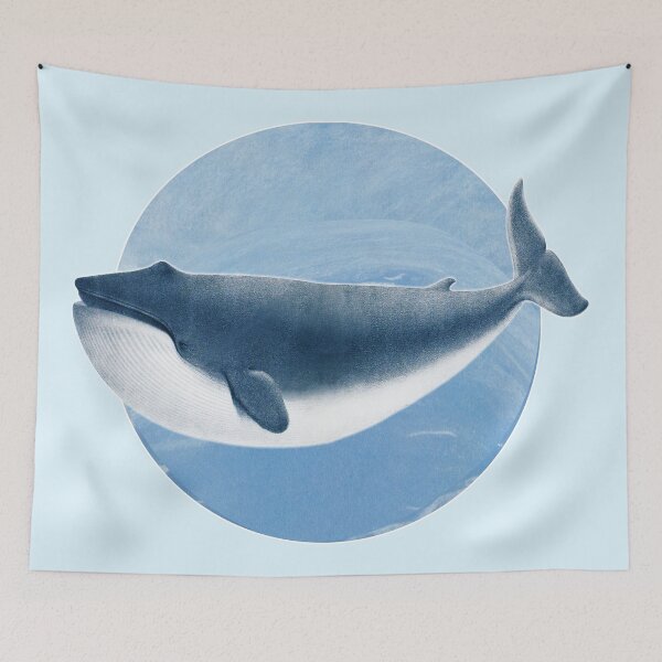 Item preview, The Blue Whale, vintage restored and reworked art by Mindthecherry. designed and sold by MINDTHECHERRY.