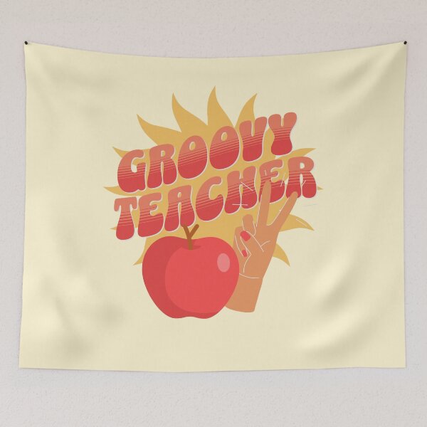 Item preview, Groovy Teacher. Fun school graphic designed and sold by PMCreative.