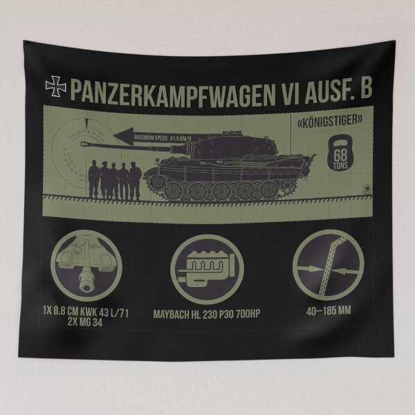 Item preview, Infographic of Panzer VI Ausf. B «Tiger II» designed and sold by FAawRay.