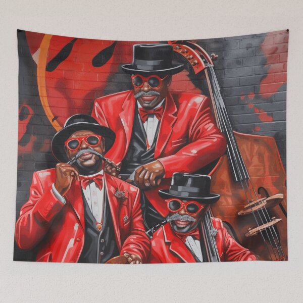 Item preview, A Red Suited Jazz Band Players designed and sold by StudioRedKoala.