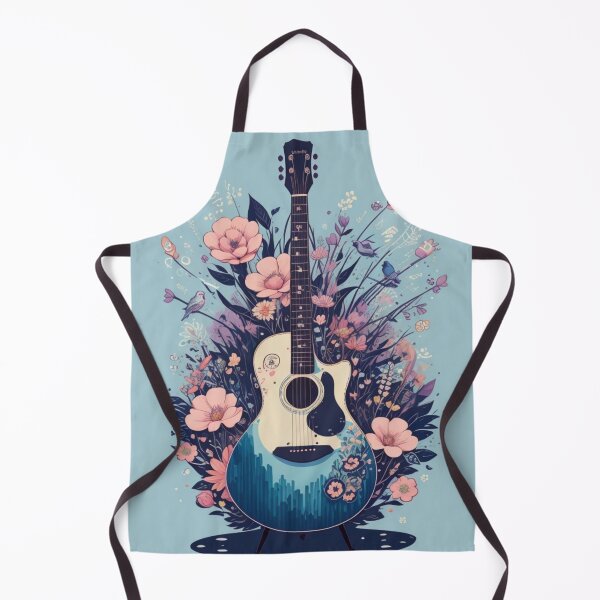 Item preview, Guitar and Floral Pattern Design: A Melody of Style | Buy Now designed and sold by JOY STORE 45.