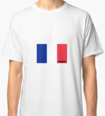 French Flag with Name Classic T-Shirt