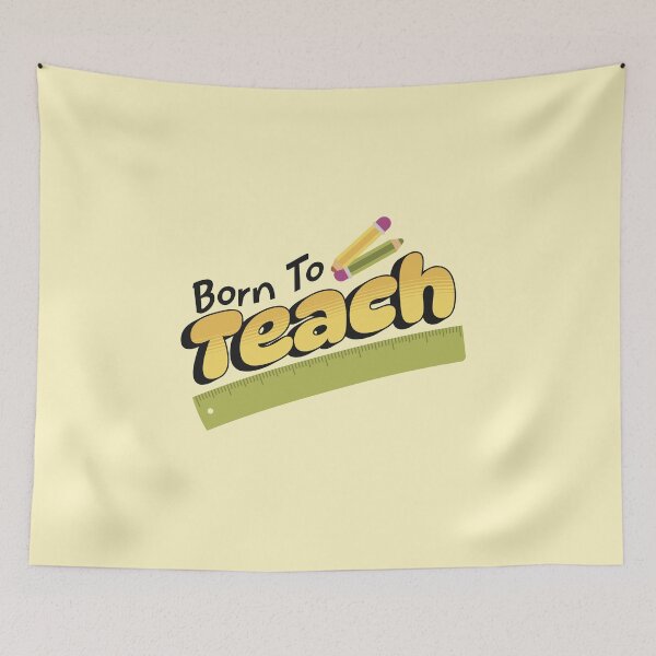 Item preview, Born To Teach. Fun school graphic for teachers designed and sold by PMCreative.