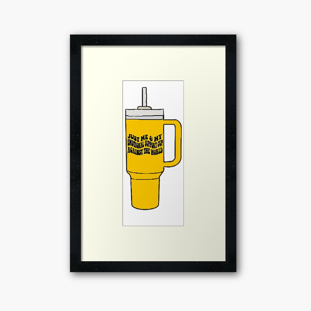 emotional support cup (Stanley yellow) Sticker for Sale by