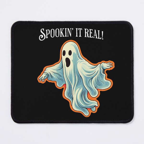 Item preview, "Spookin' it Real!" Ghost (Spookin' it Real is printed in white) designed and sold by Bliss Road Studios.