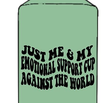 emotional support cup (Stanley yellow) Sticker for Sale by gintherealworld