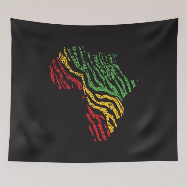 Item preview, Africa Map Reggae Afrocentric Zebra Animal Print  designed and sold by Inogitna Designs.