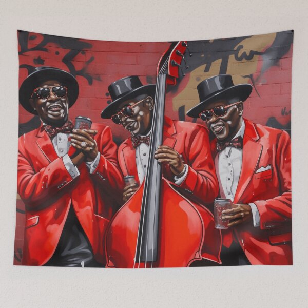 Item preview, A Red Suited Jazz Band Players designed and sold by StudioRedKoala.