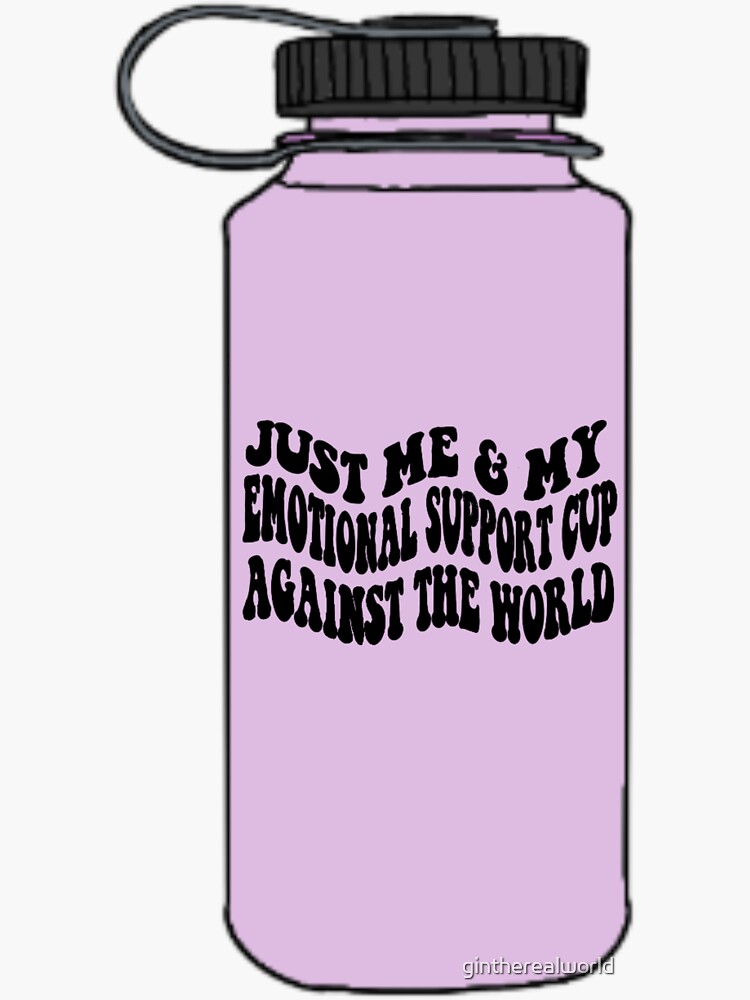 emotional support cup (Stanley yellow) Sticker for Sale by gintherealworld