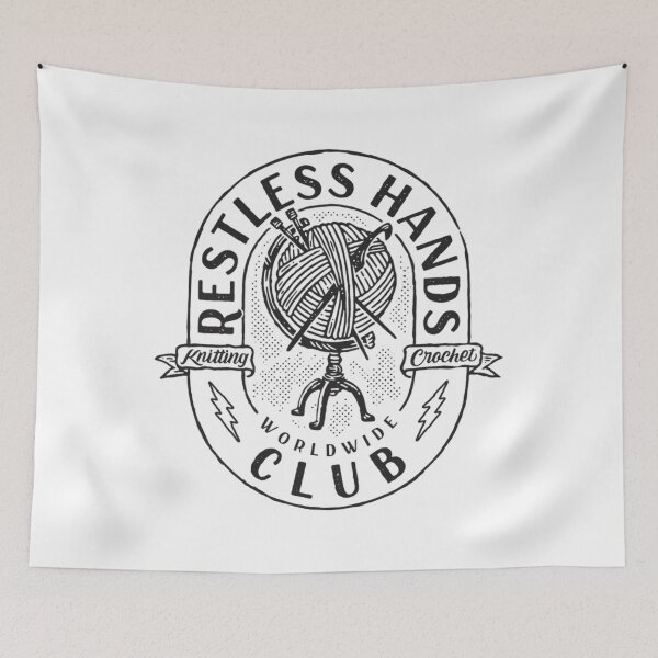 Item preview, Restless Hands Club Black  	 designed and sold by tgxcpjtg64.