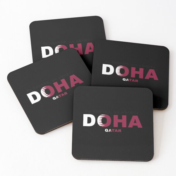 Item preview, Doha Qatar Colored with Flag Colors designed and sold by Gevover.