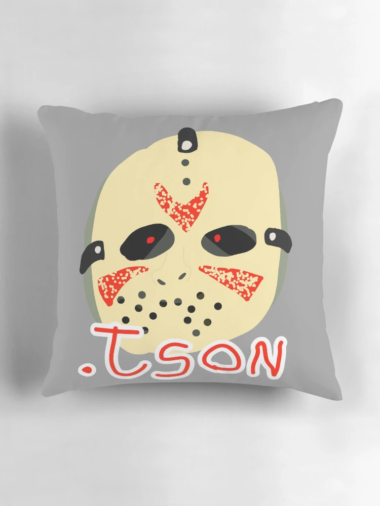 Aperçu 3 sur 4. Coussin avec l'œuvre .json créée et vendue par Inability.