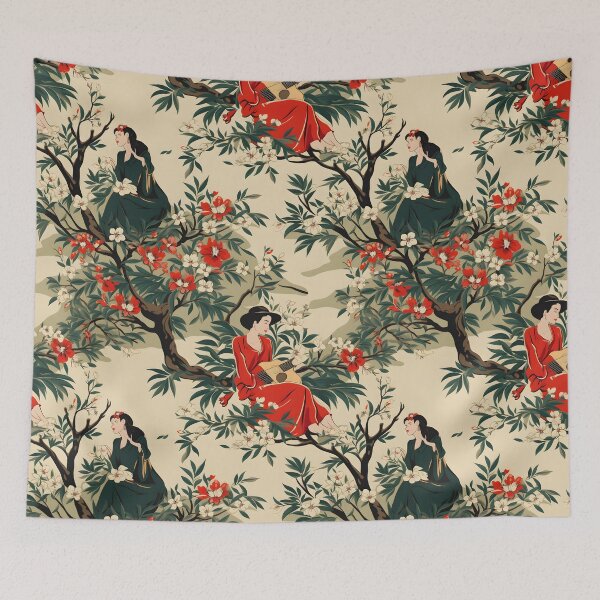 Item preview, Under the apple tree—looking for love under the autumn flowers designed and sold by ignasirus.