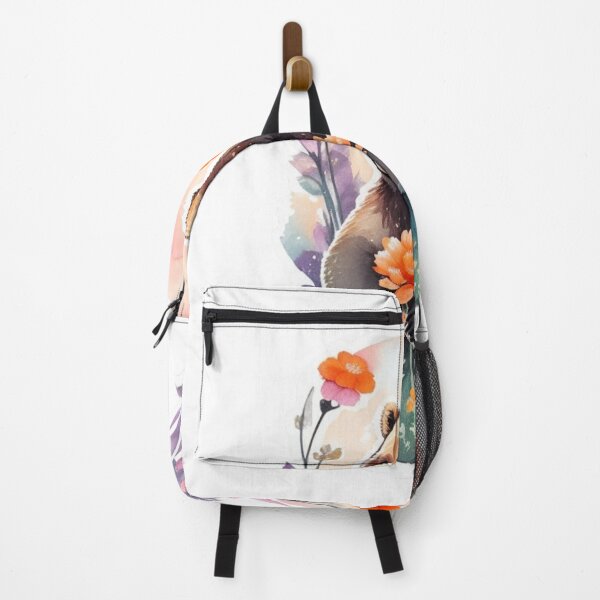 Item preview, Cute Grizzly Bear with Watercolor Flowers designed and sold by YourNameMatters.
