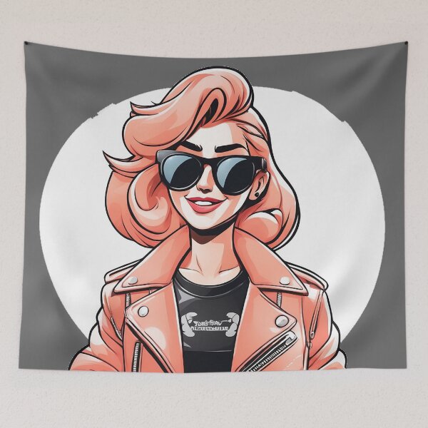 Item preview, a woman wearing a leather jacket  designed and sold by Enga6.