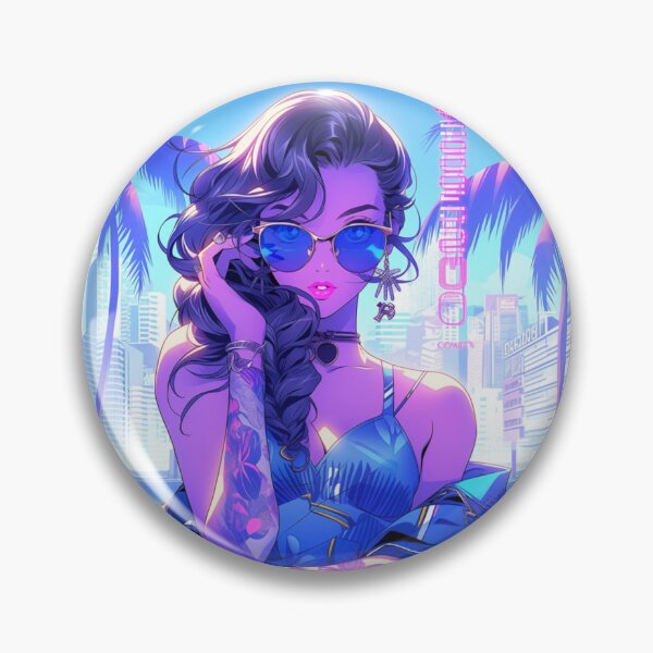 Item preview, 90s Anime Violet in Dubai: A Fusion of Nostalgia and Glamour in a Desert Oasis! designed and sold by RIAiCreations.