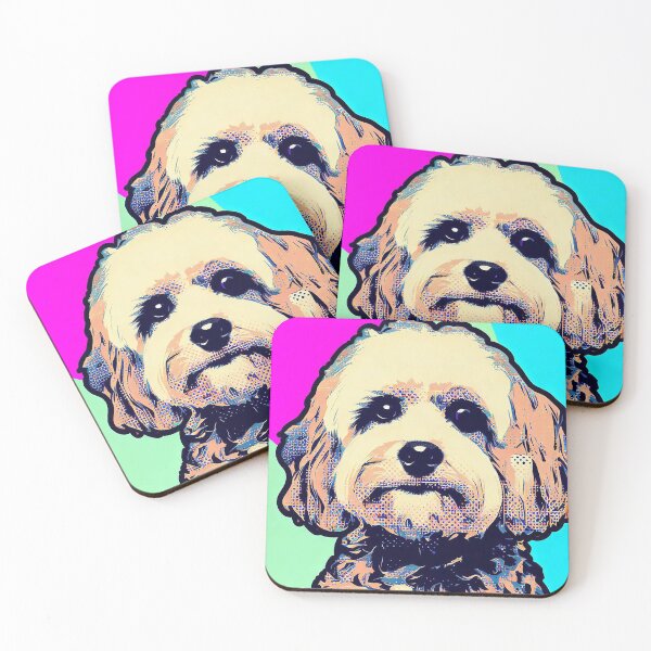 Item preview, Poodle Cross Pop Art Cockerpoo Cavpoo Labradoodle designed and sold by FunnehGacha.