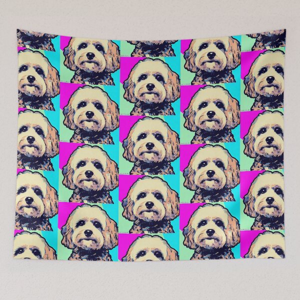 Item preview, Poodle Cross Pop Art Cockerpoo Cavpoo Labradoodle designed and sold by FunnehGacha.