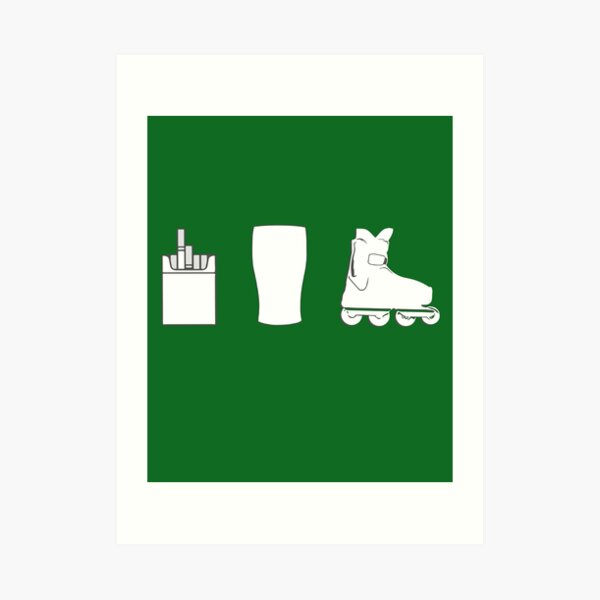 Cigarettes, Alcohol and Rollerblading - Father Ted Art Print