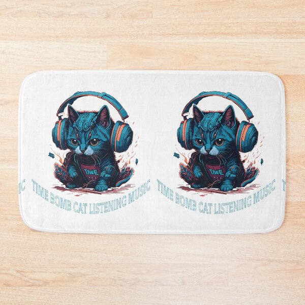Item preview, Time bomb cat listening music designed and sold by Suldaanstyle.