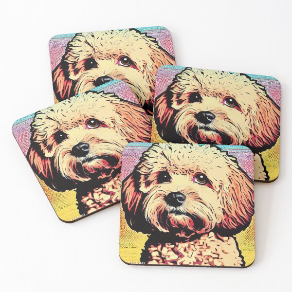 Item preview, Poodle Cross Pop Art Cockerpoo Cavapoo Labradoodle designed and sold by FunnehGacha.
