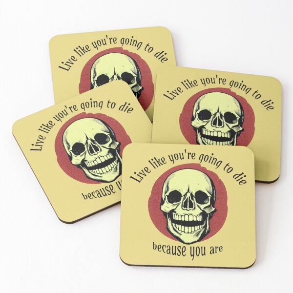 Item preview, Live like you're going to die, because you are vintage skull illustration designed and sold by wonderxwander.