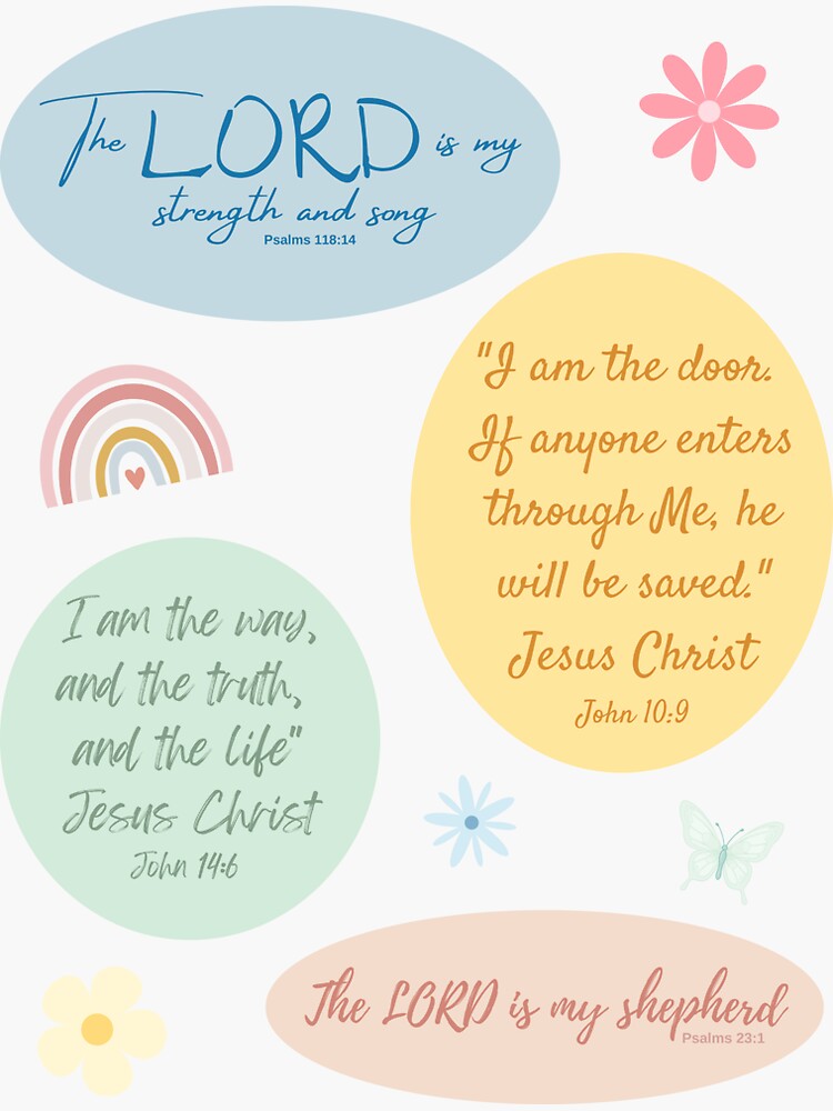 Bible Verse Scripture Stickers / Print & Cut Sticker Bundle