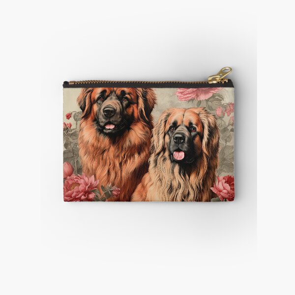 Item preview, Vintage Leonbergers in Peonies with AKC Breed Standard Quote designed and sold by Appyrances.