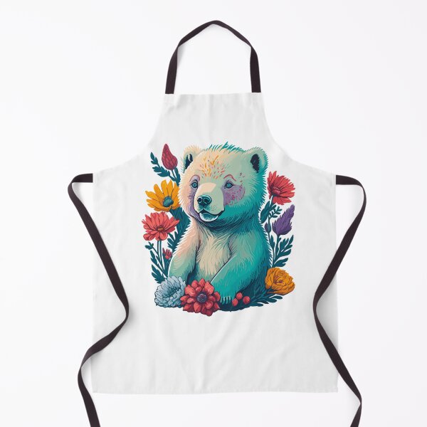 Item preview, Cute Polar Bear Cub with Flowers designed and sold by FocusChillax.