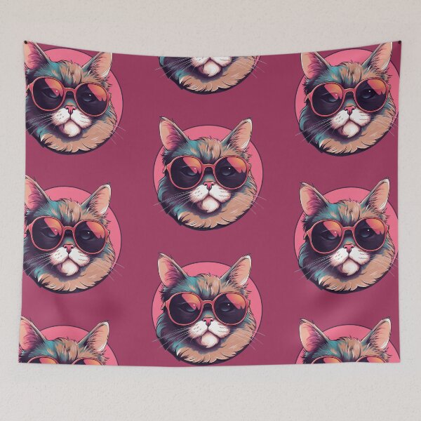 Item preview, Cat Wearing Pink Sunglasses designed and sold by DafraDesign.