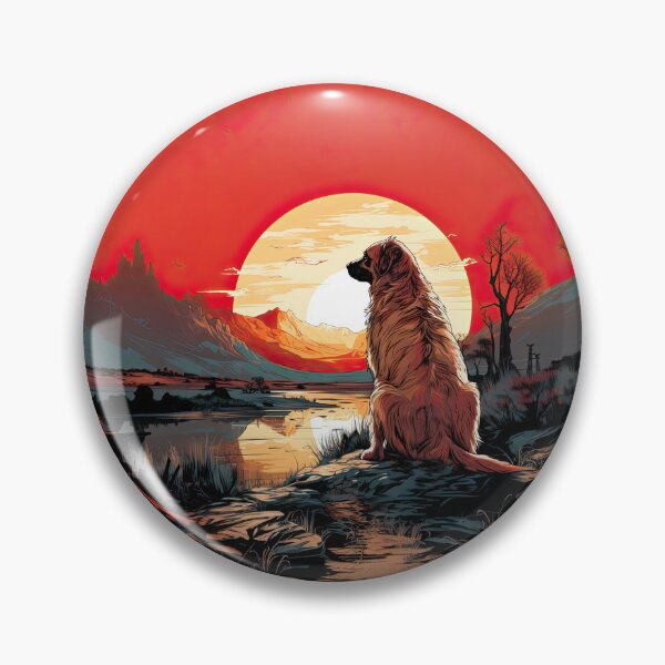 Item preview, Leonberger Dog Gazing At Grungy Sunset designed and sold by Appyrances.