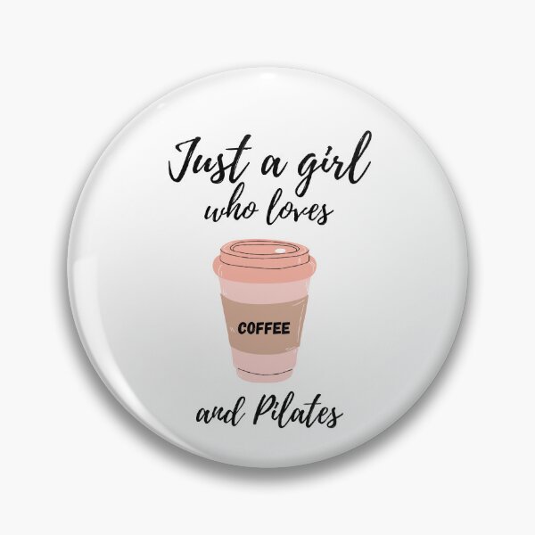Artikelvorschau, Kaffee und Pilates (schwarzer Text) entworfen und verkauft von Pilates for Travel.