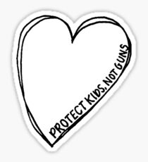 Protect Kids, Not Guns Heart Sticker