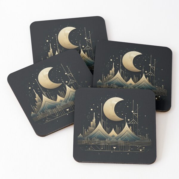 Item preview, geometric style moon designed and sold by RodoArtDs.