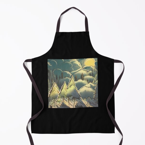 Item preview, Mountain landscape with hills and snow on peaks, sunshine spring landscape background, trees in the foreground designed and sold by DESIGNSPACK ® ✅.