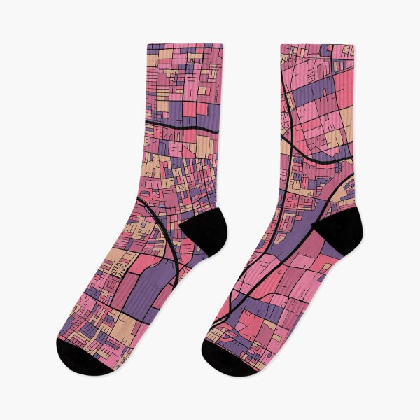 Item preview, Anaheim Map Pattern in Purple & Pink designed and sold by PatternMaps.