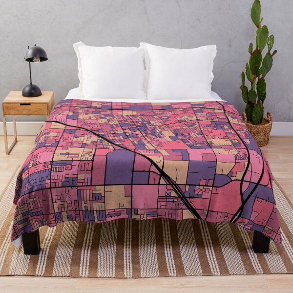 Item preview, Anaheim Map Pattern in Purple & Pink designed and sold by PatternMaps.