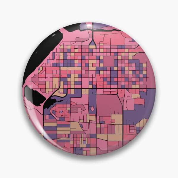 Item preview, Patrón de mapa de Anchorage en morado y rosa designed and sold by PatternMaps.