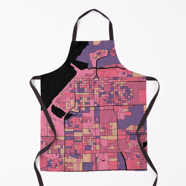 Item preview, Patrón de mapa de Anchorage en morado y rosa designed and sold by PatternMaps.